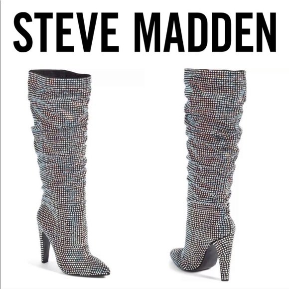 rhinestone steve madden boots